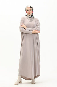 Light Mink Bat Sleeve Abayas