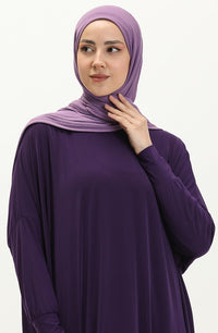 Eggplant Bat Sleeve Abayas