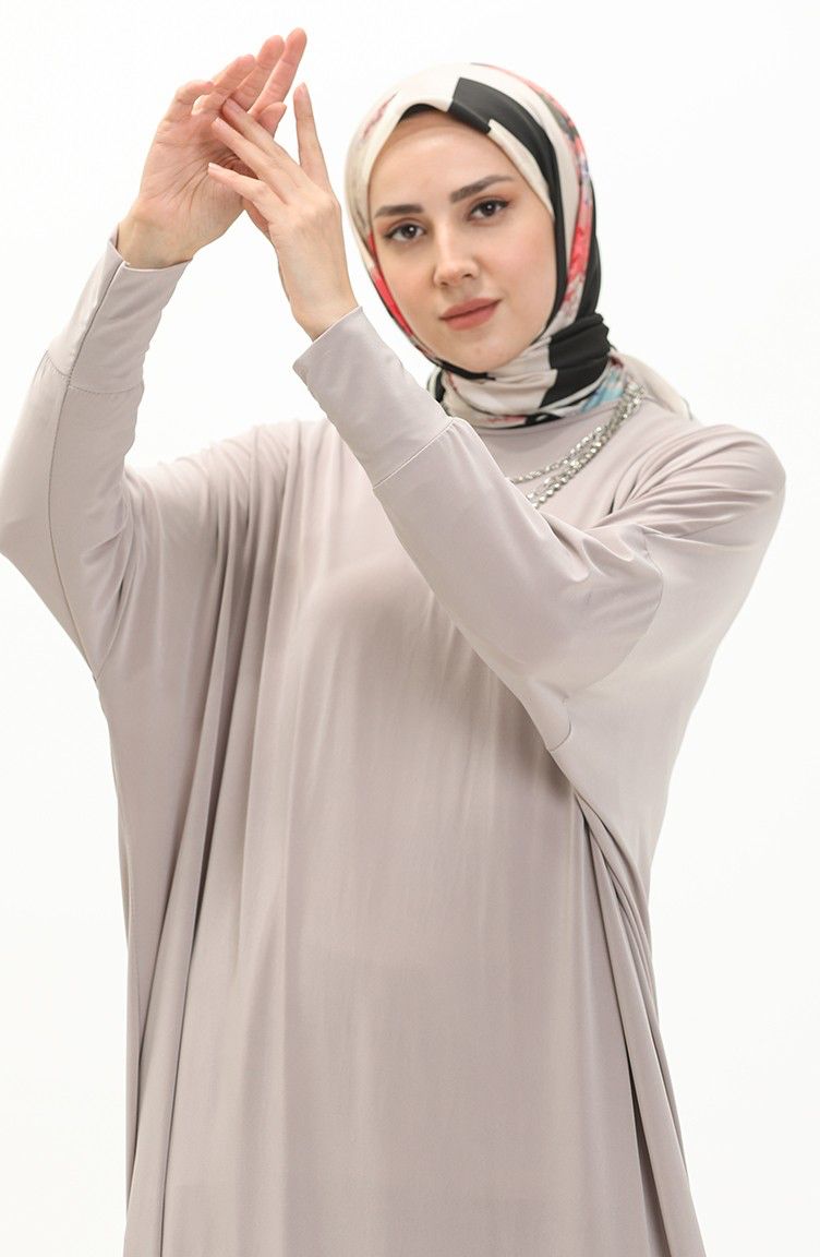 Light Mink Bat Sleeve Abayas