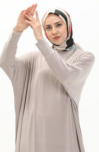 Light Mink Bat Sleeve Abayas
