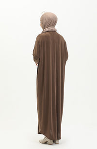 Brown Bat Sleeve Abayas