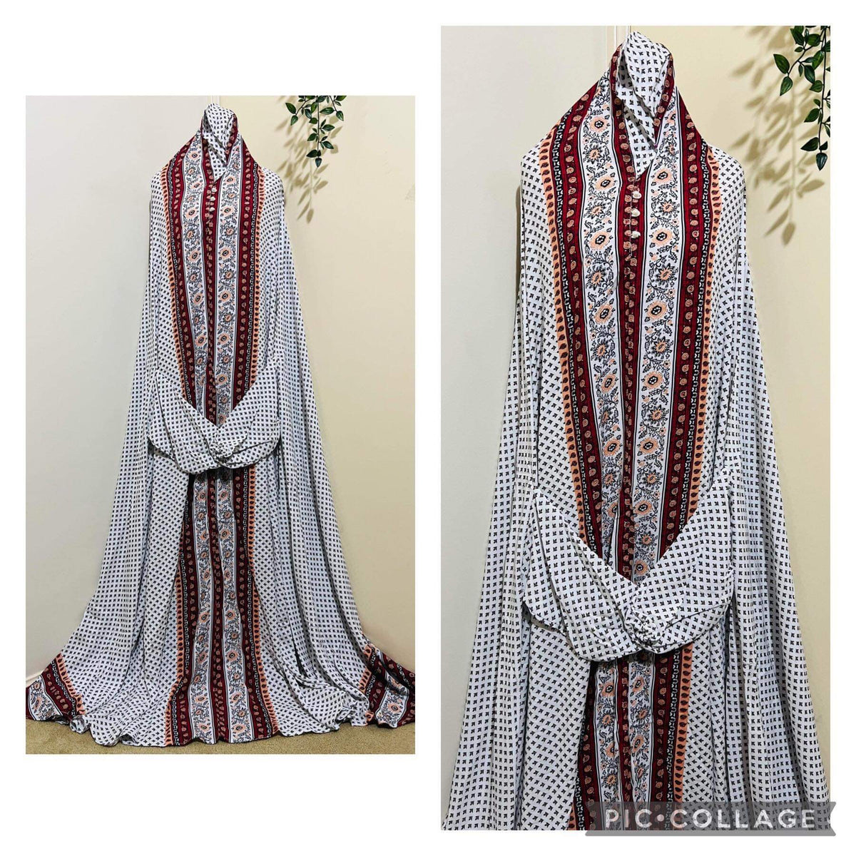 Printed Prayer Long Jilbab