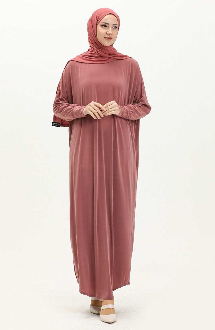 Powder Pink Bat Sleeve Abayas