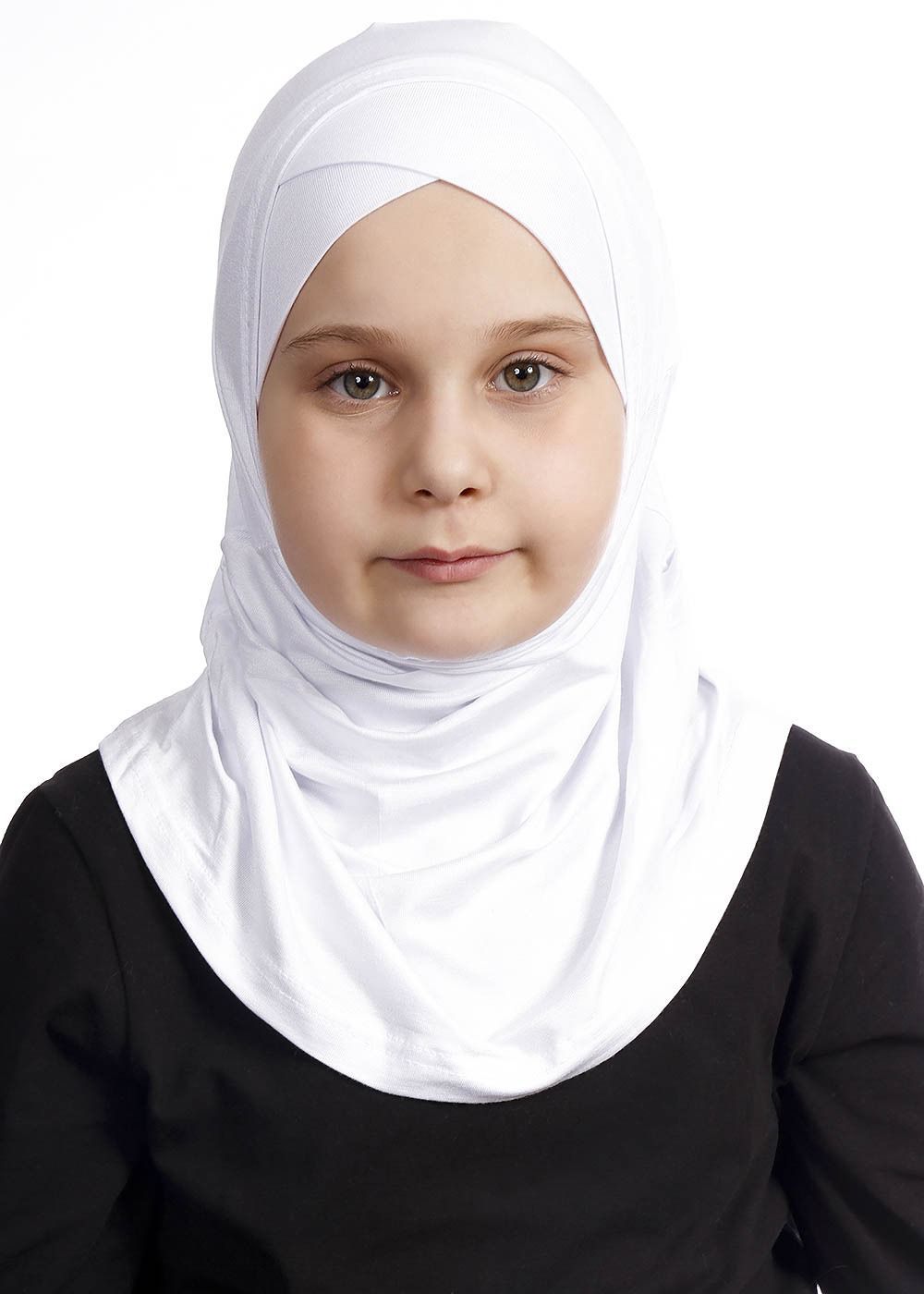 2 Piece Crisscross Amira Hijabs - White