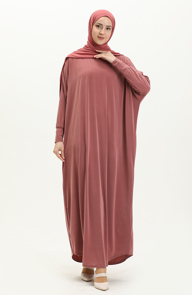 Powder Pink Bat Sleeve Abayas