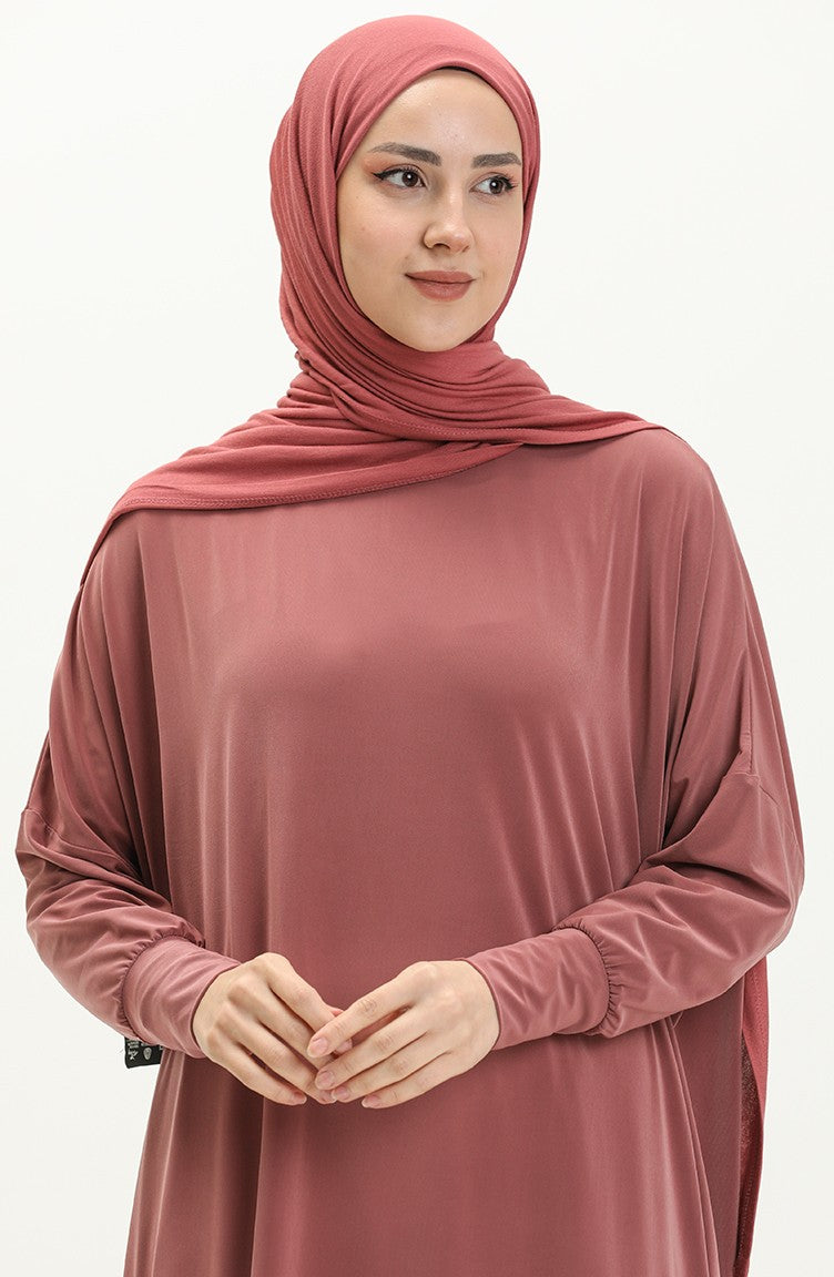 Powder Pink Bat Sleeve Abayas