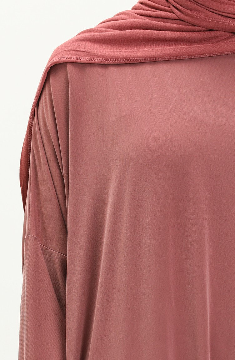 Powder Pink Bat Sleeve Abayas