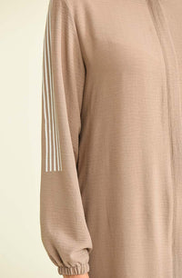 Stripe Abayas Beige