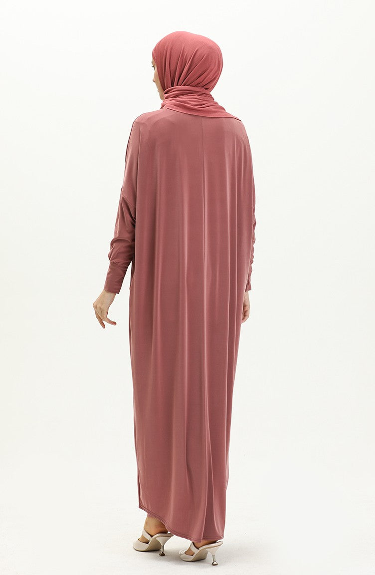 Powder Pink Bat Sleeve Abayas