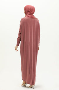 Powder Pink Bat Sleeve Abayas