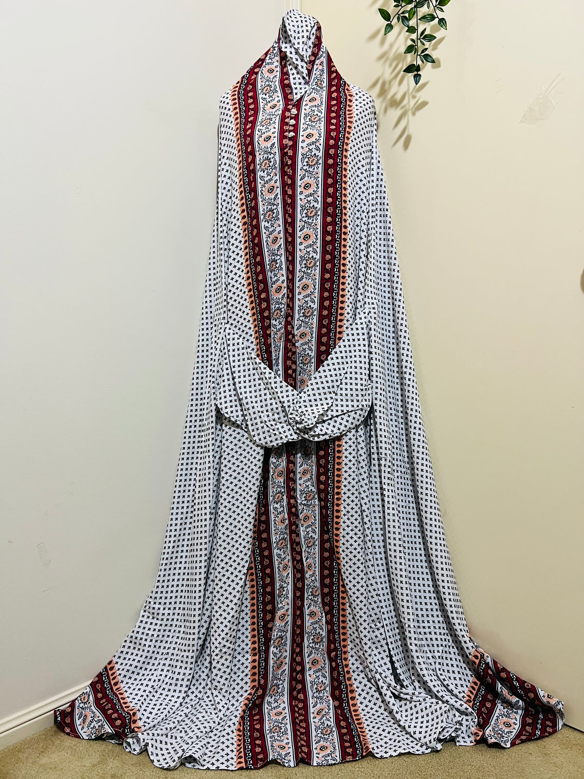 Printed Prayer Long Jilbab