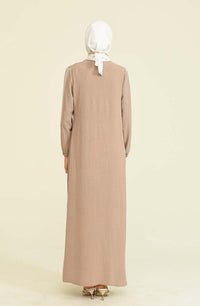 Stripe Abayas Beige