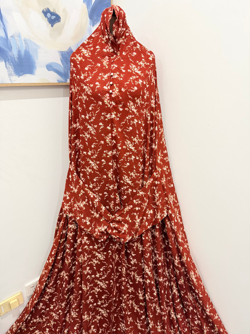 Printed Prayer Long Jilbab