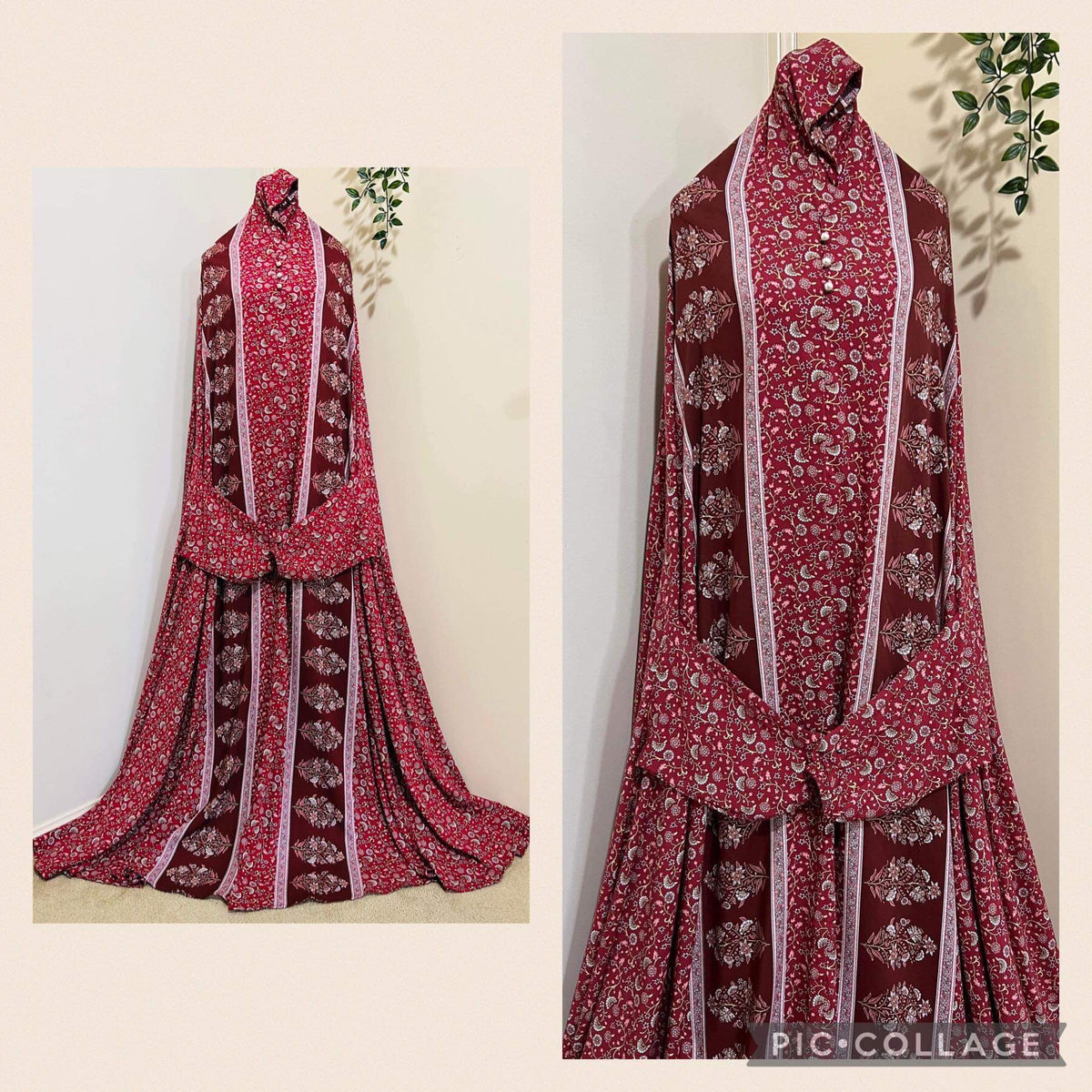 Printed Prayer Long Jilbab