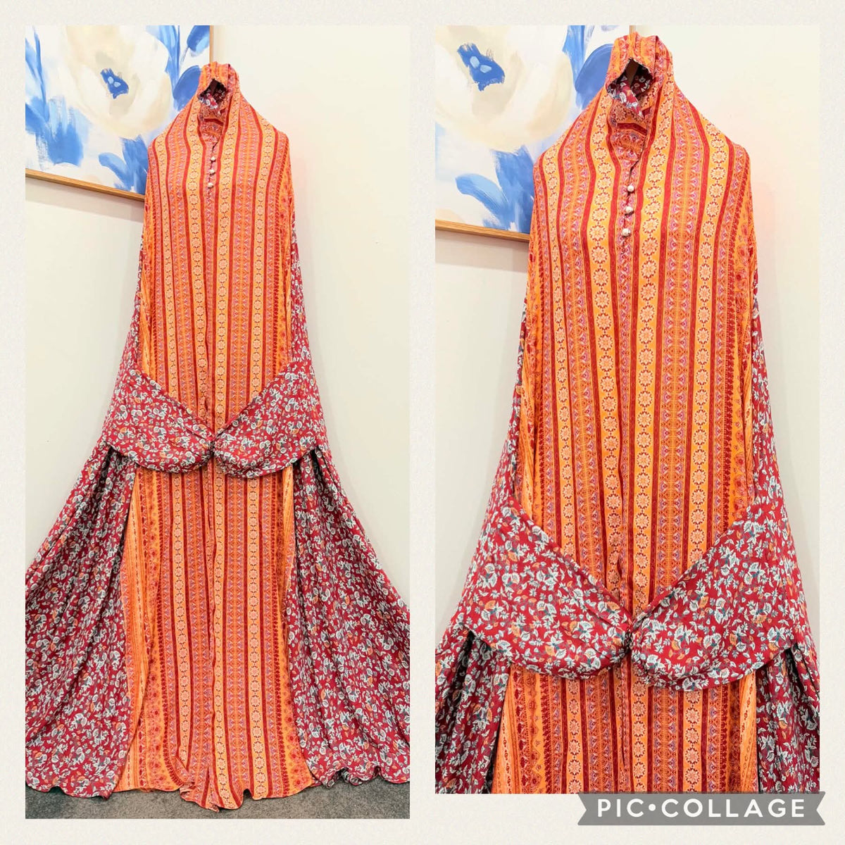 Printed Prayer Long Jilbab