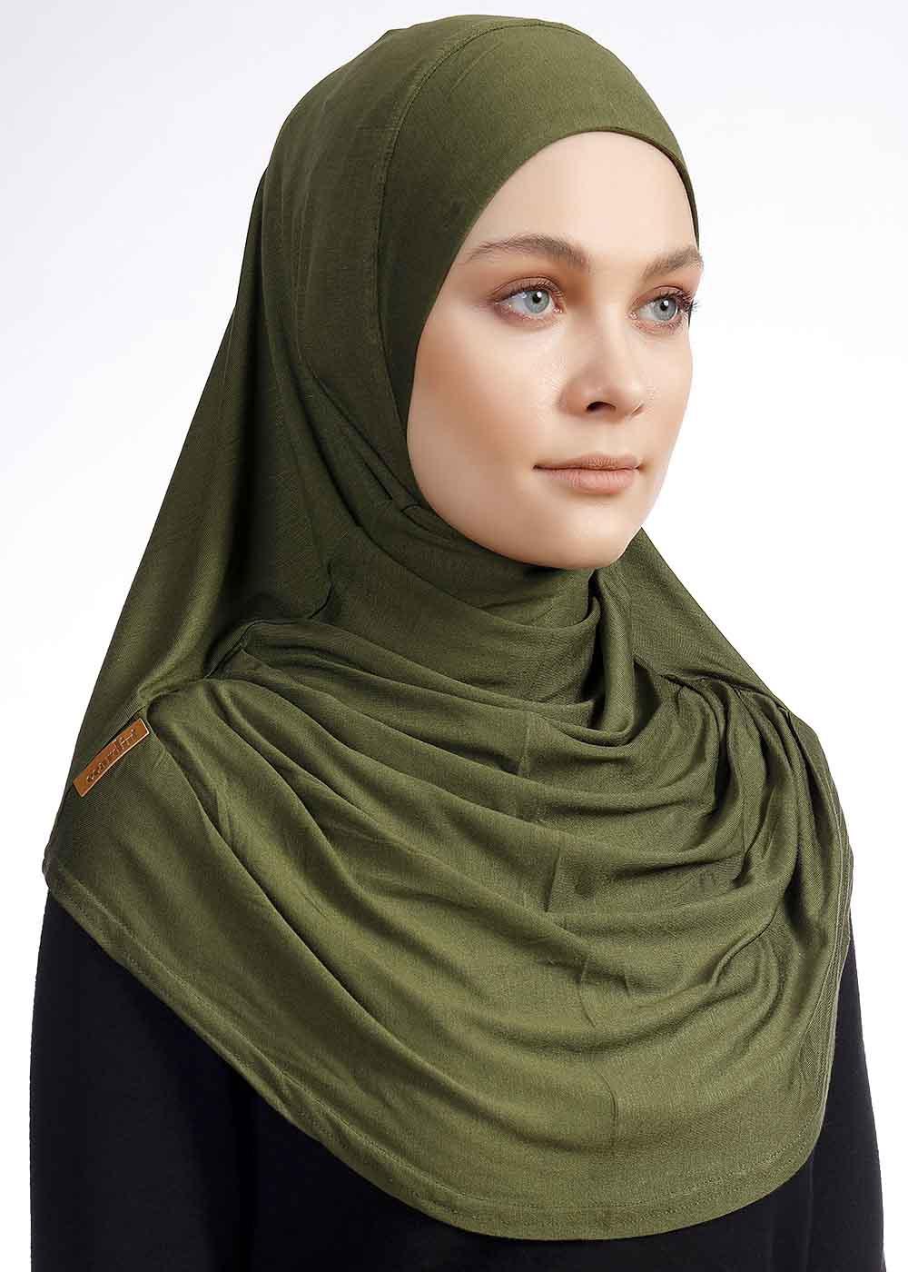 Instant Hijabs - Khaki Green
