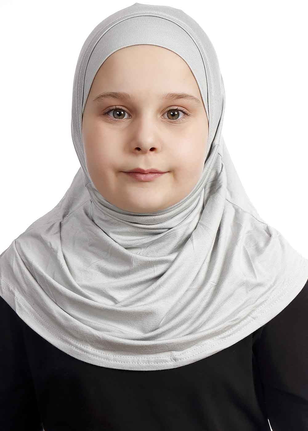 2 Piece Amira Hijabs - Light Grey