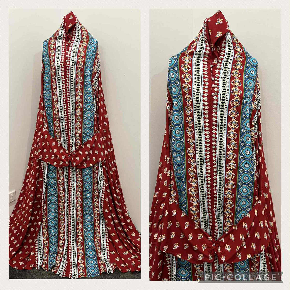 Printed Prayer Long Jilbab