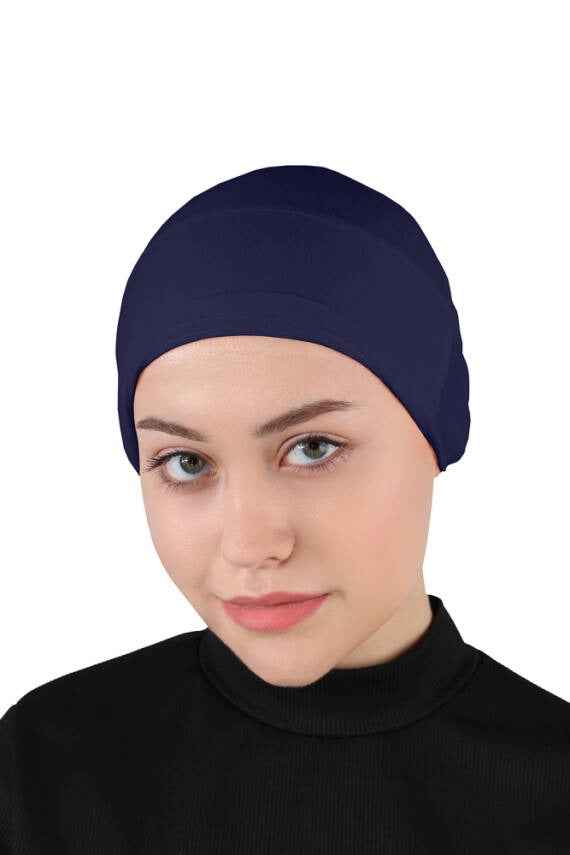 Non Slippery Under Scarf Caps - Navy Blue