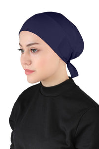 Non Slippery Under Scarf Caps - Navy Blue