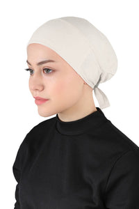 Non Slippery Under Scarf Caps - Cream