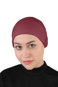 Non Slippery Under Scarf Caps - Maroon