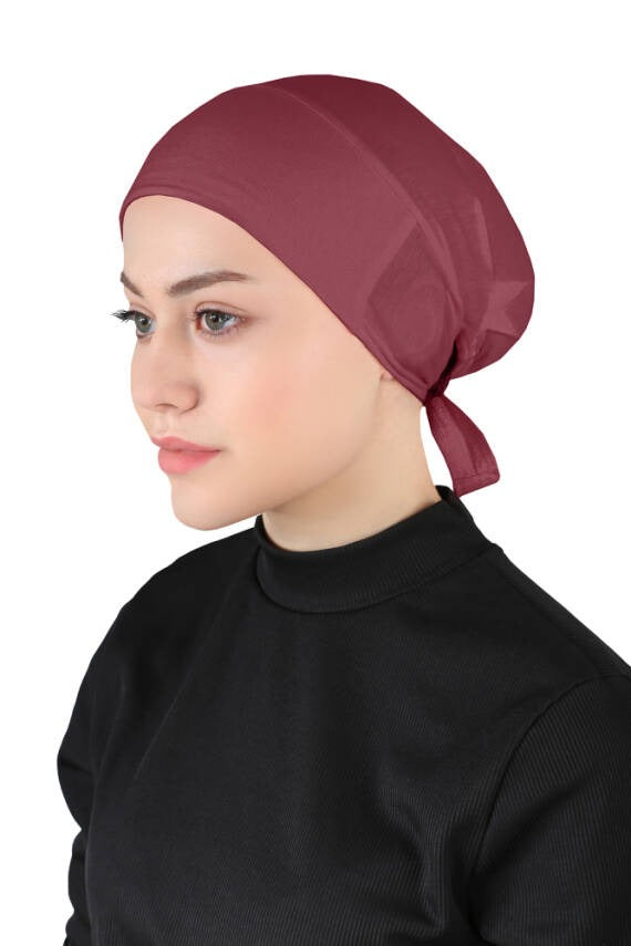 Non Slippery Under Scarf Caps - Maroon