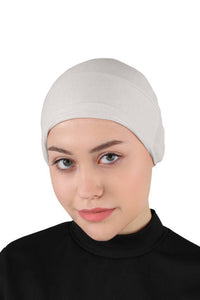 قبعات الوشاح - أبيض