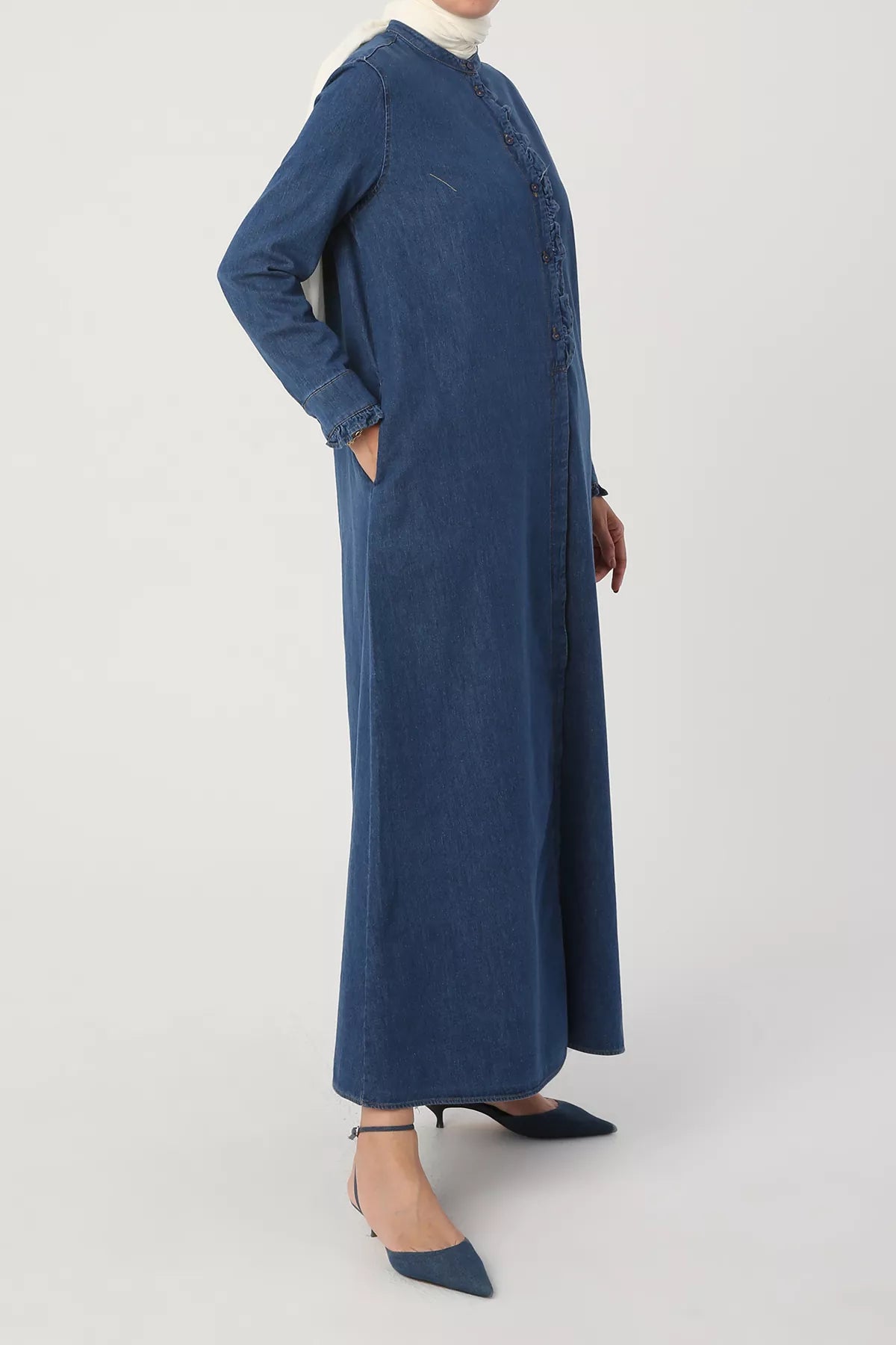 Detail Denim Abaya