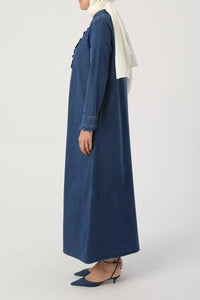 Detail Denim Abaya