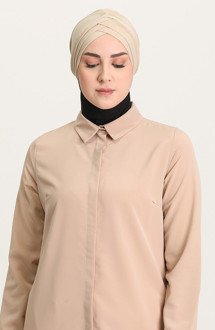 Criss-Cross Hijab Caps - Beige