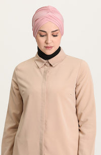 Criss-Cross Hijab Caps - Pink