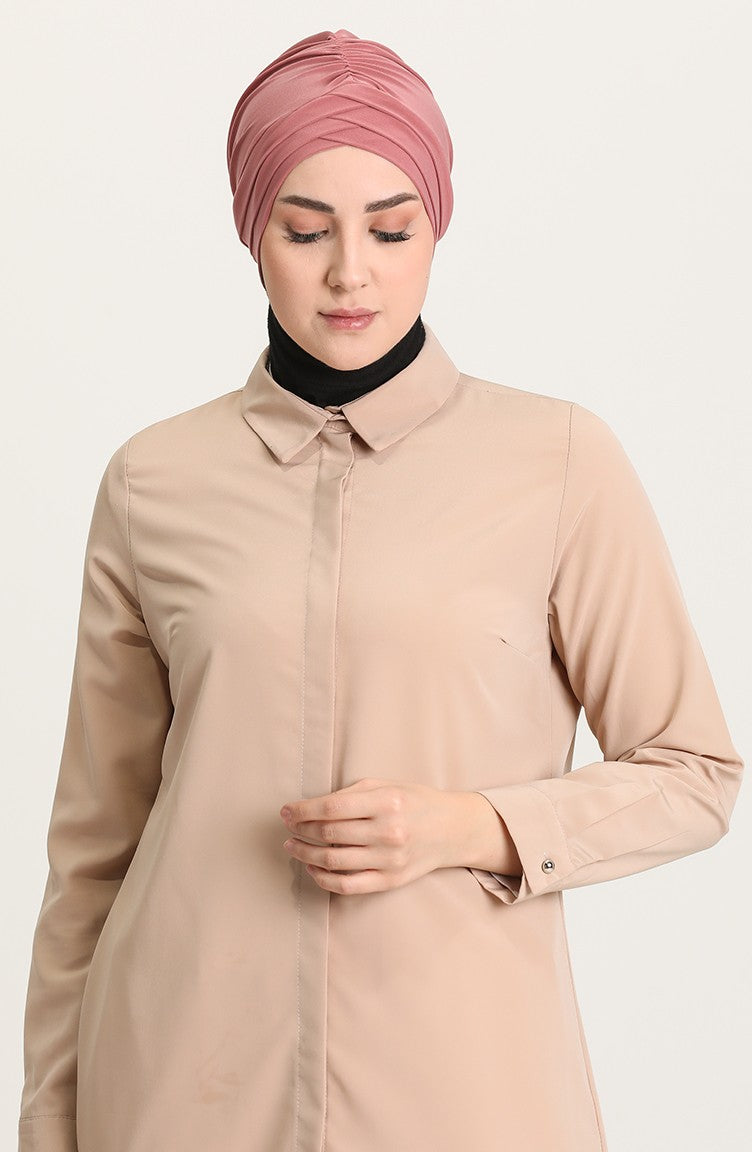 Criss-Cross Hijab Caps - Dark Rose
