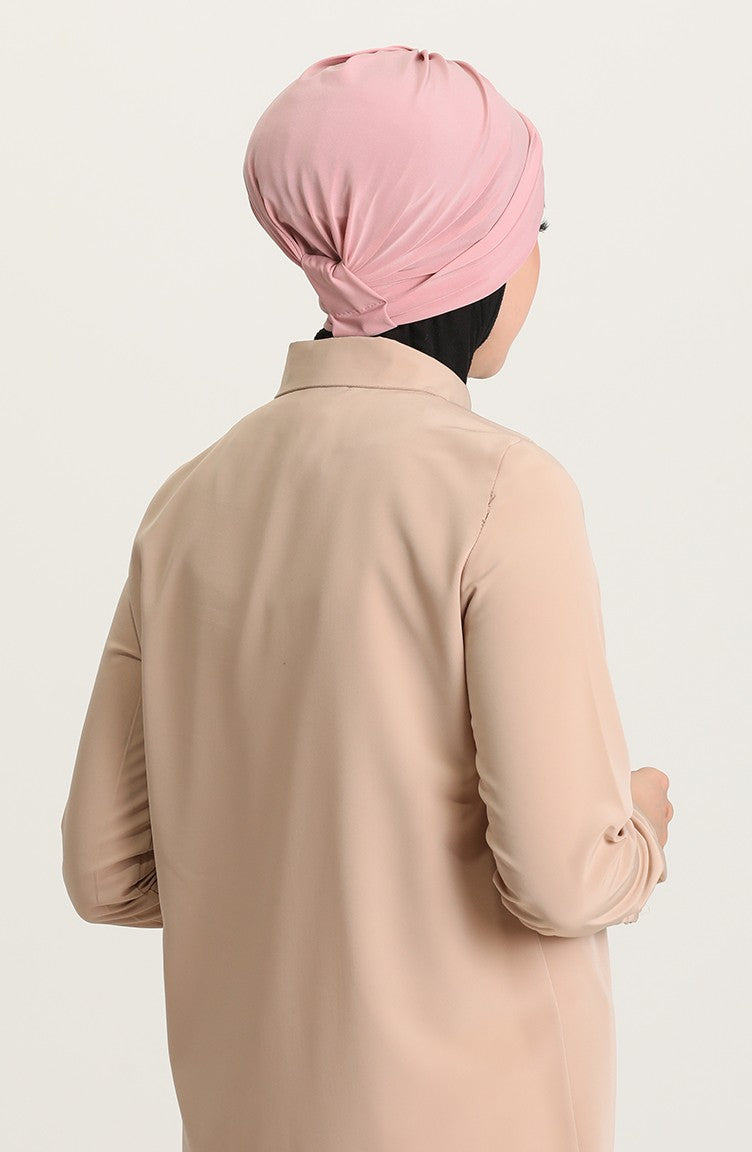 Criss-Cross Hijab Caps - Pink