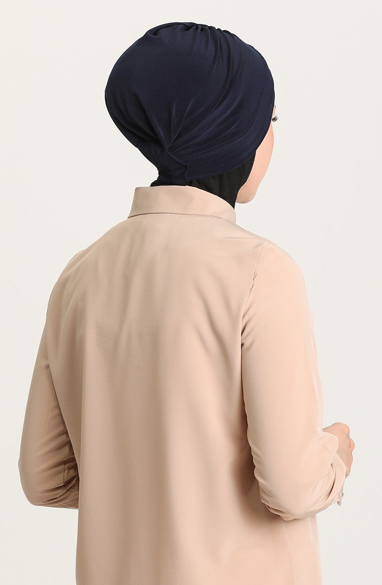 Criss-Cross Hijab Caps - Navy Blue