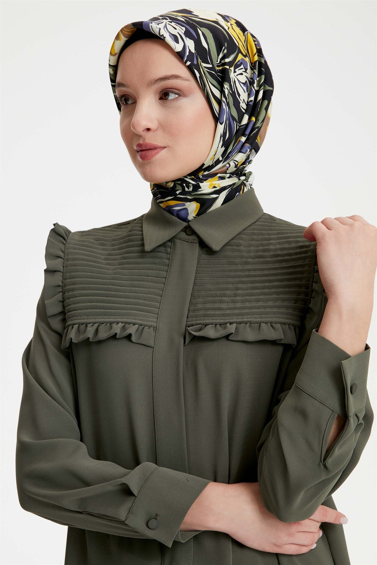 فستان حجاب كاكي
