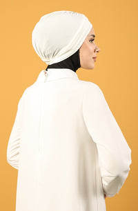 Criss-Cross Hijab Caps - Cream