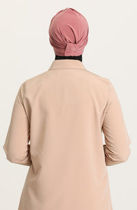 Criss-Cross Hijab Caps - Dark Rose