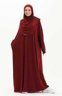 Claret Red 2 Piece Abaya