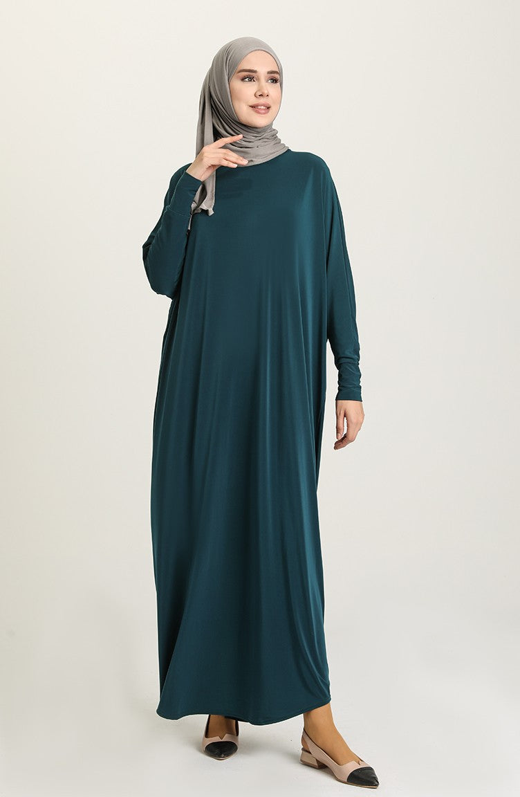 Emerald Green Bat Sleeve Abayas