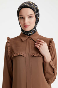 فستان حجاب بني