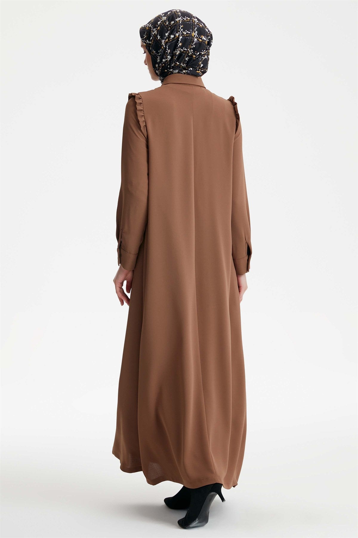 فستان حجاب بني