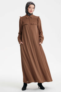 فستان حجاب بني