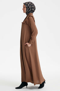 فستان حجاب بني