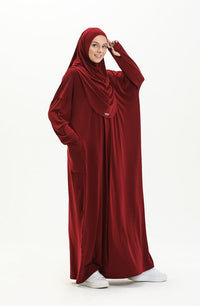 Claret Red 2 Piece Abaya
