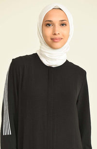 Stripe Abayas Black