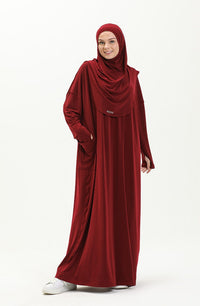 Claret Red 2 Piece Abaya