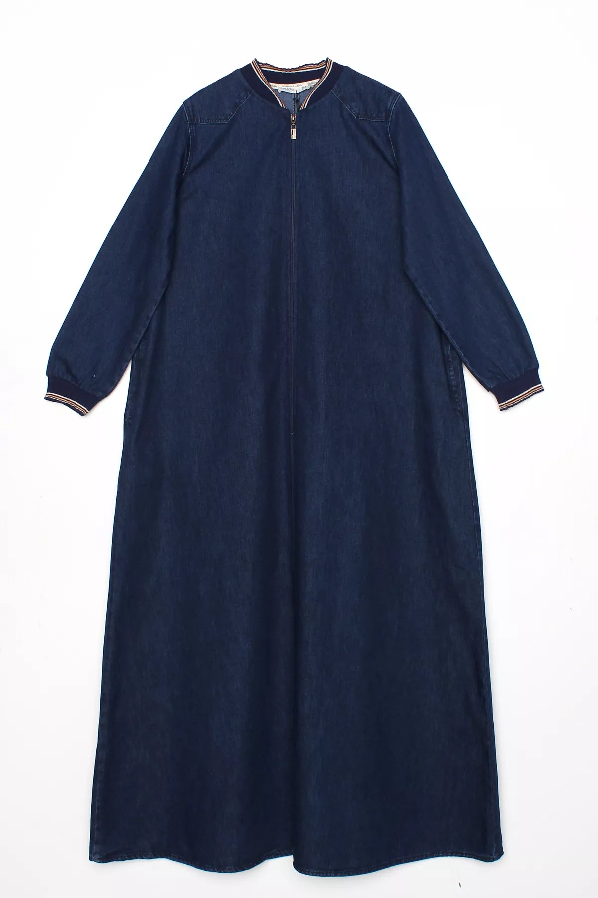 Rib Knit Denim Abaya