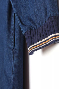 Rib Knit Denim Abaya