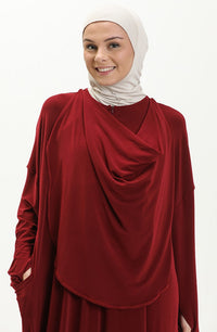 Claret Red 2 Piece Abaya